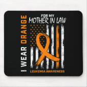 Orange Mutter im Gesetz Leukämie Bewusstsein Ameri Mousepad (Vorne)