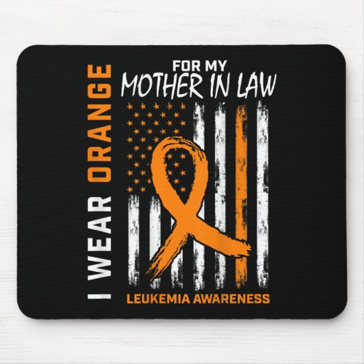 Orange Mutter im Gesetz Leukämie Bewusstsein Ameri Mousepad (Vorne)