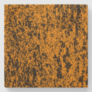 Orange n Blk Marbile Gepunktet Square Stone Unters Steinuntersetzer