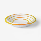 Orange n Yellow Rings Pappteller (Gewinkelt)