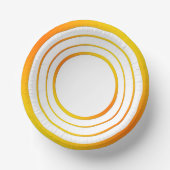 Orange n Yellow Rings Pappteller (Vorderseite)