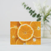 Orange Nah-up Foto Postkarte (Stehend Vorderseite)