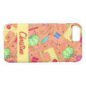 Orange Nähbegriffe Kunstname Personalisiert Case-Mate iPhone Hülle (Rückseite (Horizontal))