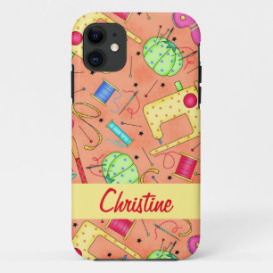 Orange Nähbegriffe Kunstname Personalisiert Case-Mate iPhone Hülle