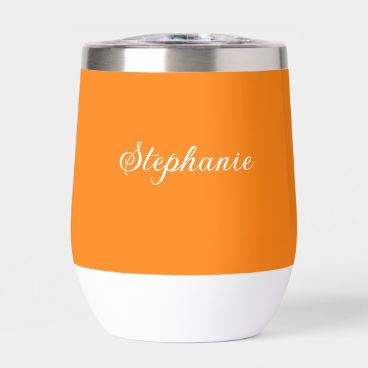 Orange Name Modern elegante Monogram Boho (Vorderseite)