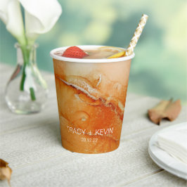 Orange Named Party Paper Cups Pappbecher