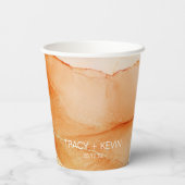 Orange Named Party Paper Cups Pappbecher (Rückseite)