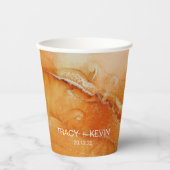 Orange Named Party Paper Cups Pappbecher (Vorderseite)