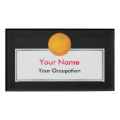 Orange Namenschild (Vorderseite)