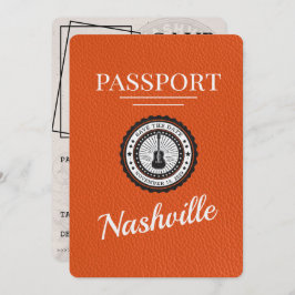 Orange Nashville Passport Save the Date