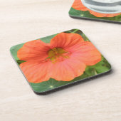Orange Nasturtium Blume Cork Untersetzer (Linke Seite)