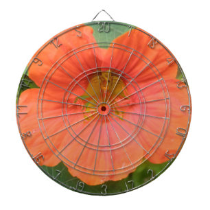 Orange Nasturtium Blume Dart Board Dartscheibe