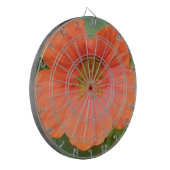 Orange Nasturtium Blume Dart Board Dartscheibe (Vorderseite Links)