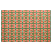 Orange Nasturtium Blume Floral Gemustert Stoff (Yard (91,4 cm))