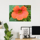 Orange Nasturtium Blume Print Poster (Heimbüro)