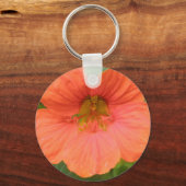 Orange Nasturtium Blume Schlüsselanhänger (Vorderseite)