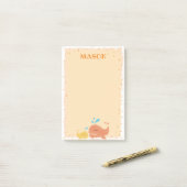 Orange Nautical Whale Post It Post-it Klebezettel (Auf Schreibtisch)