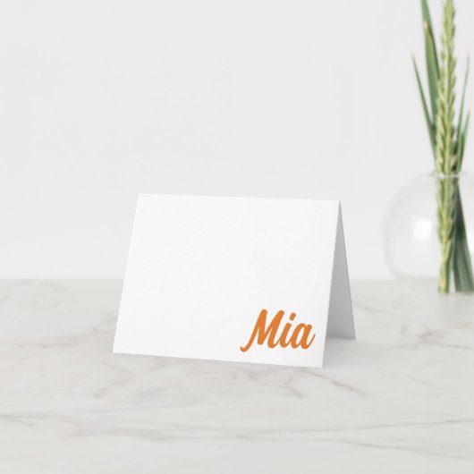 ORANGE, NAVY Auburn, AL Personalisiert Card Dankeskarte (Vorderseite)