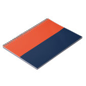 Orange & Navy Blue CUSTOM Notizblock (Linke Seite)