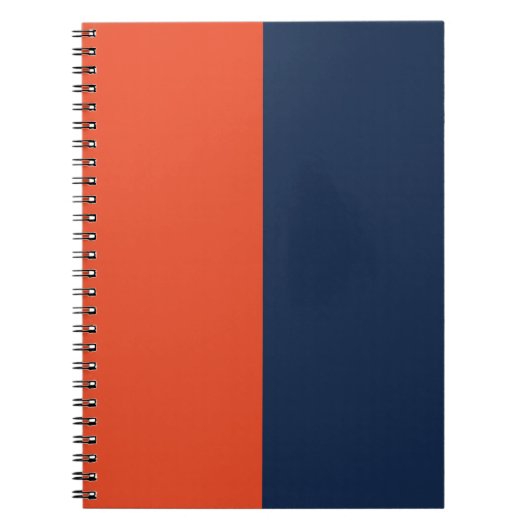 Orange & Navy Blue CUSTOM Notizblock (Vorderseite)