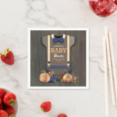 Orange Navy Blue Pumpkins Fall Baby Dusche Serviette (Beispiel)