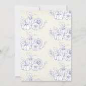 Orange Navy Burlap Little Pumpkin Baby Shower Einladung (Rückseite)