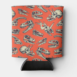 Orange & Navy Dinosaurier Skulls Dosenkühler