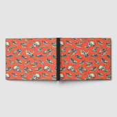 Orange & Navy Dinosaurier Skulls Gästebuch (Voll)