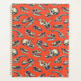Orange & Navy Dinosaurier Skulls Planer