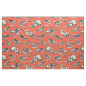 Orange & Navy Dinosaurier Skulls Stoff (Fat Quarter (45,7 x 55,9 cm))