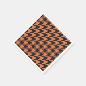 Orange/Navy-Hahnentrittmuster Serviette (Ecke)