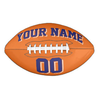 ORANGE NAVY UND WEISS Benutzerdefinierter Fußball Football
