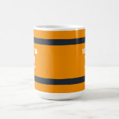 Orange-, Navy- und White-Football-Team Personalisi Kaffeetasse (Mittel)