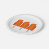 Orange n'Cream Creamsikel Eiscreme Popsicles Pappteller (Schrägansicht)