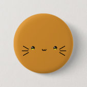 orange neko Knopf Button (Vorderseite)