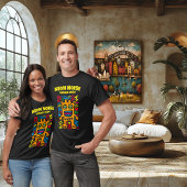 Orange Neon Alien T - Shirt - Funky Pop Art Creatu