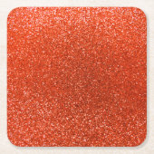 Orange NeonGlitter Rechteckiger Pappuntersetzer (Vorderseite)