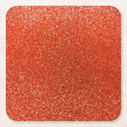 Orange NeonGlitter Rechteckiger Pappuntersetzer (Vorderseite)