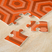 Orange Nested Hexagons Jigsaw Puzzle (Seite)
