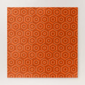 Orange Nested Hexagons Jigsaw Puzzle (Horizontal)
