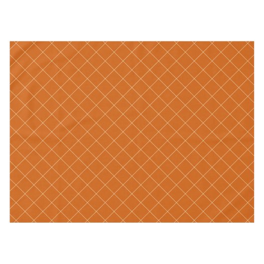 Orange, neutral, Gittermuster Baumwolle Tischdecke (Vorderseite (Horizontal))