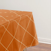 Orange, neutral, Gittermuster Baumwolle Tischdecke (Beispiel)