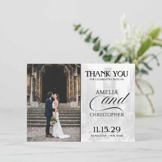 Orange New York City Passport Dankeskarte (Stehend Vorderseite)