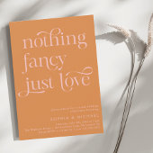 Orange Nichts Extravagant nur Liebe Lässig Hochzei Einladung