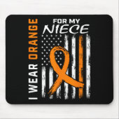 Orange Niece Multiple Sklerose Frau Flag Geschenke Mousepad (Vorne)