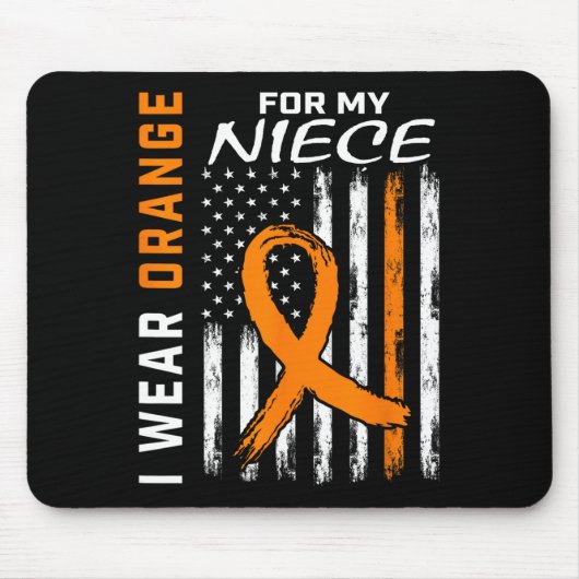 Orange Niece Multiple Sklerose Frau Flag Geschenke Mousepad (Vorne)