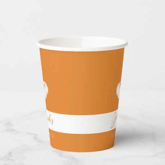 Orange Niedlich Fox Baby Duschpapierkissen Pappbecher (Links)