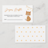 Orange Niedlich Fox Babydusche Windelwanne Begleitkarte (Vorne/Hinten)