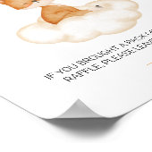 Orange Niedlich Fox Babydusche Windelwaschmaschine Poster (Ecke)