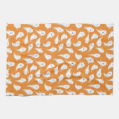 Orange Niedlich Ghosts Halloween Küchentuch (Horizontal)